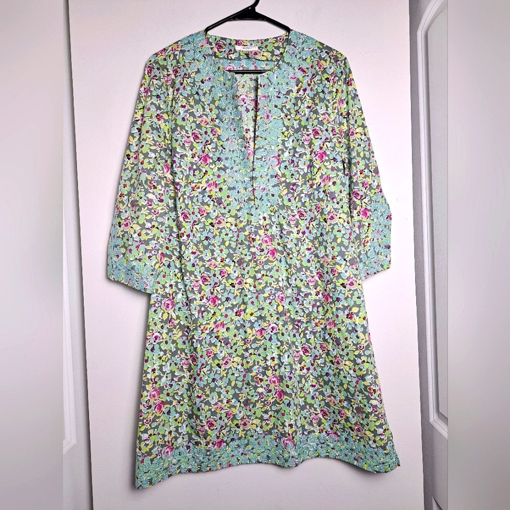 Tyler Boe Floral Dress - Blue and Pink